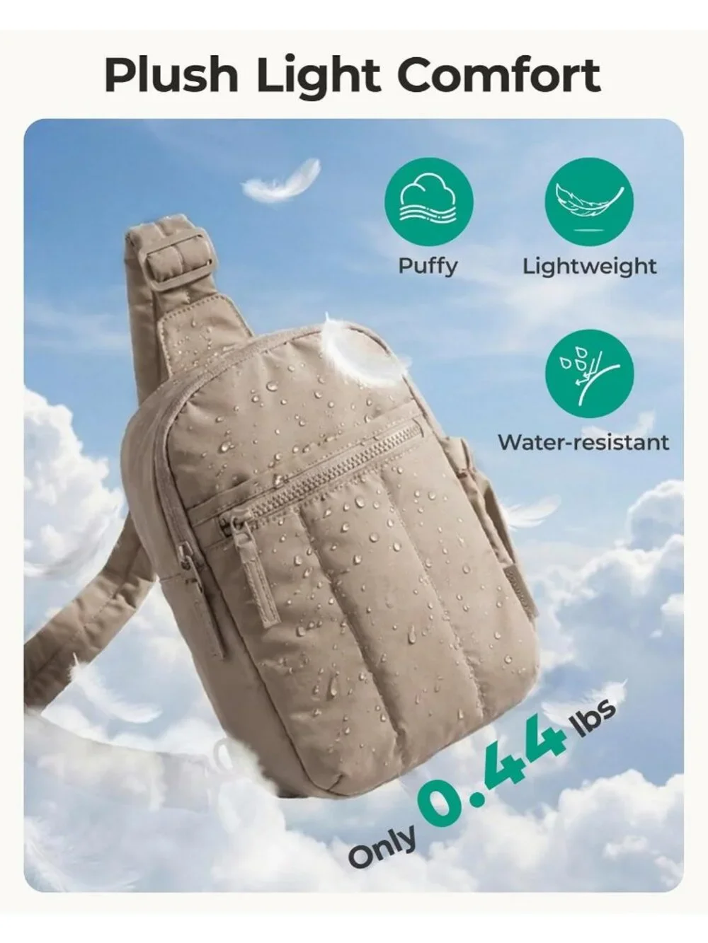 Quilted Puffer Crossbody Bag for Women | Small Sling Fanny Pack & Travel Purse